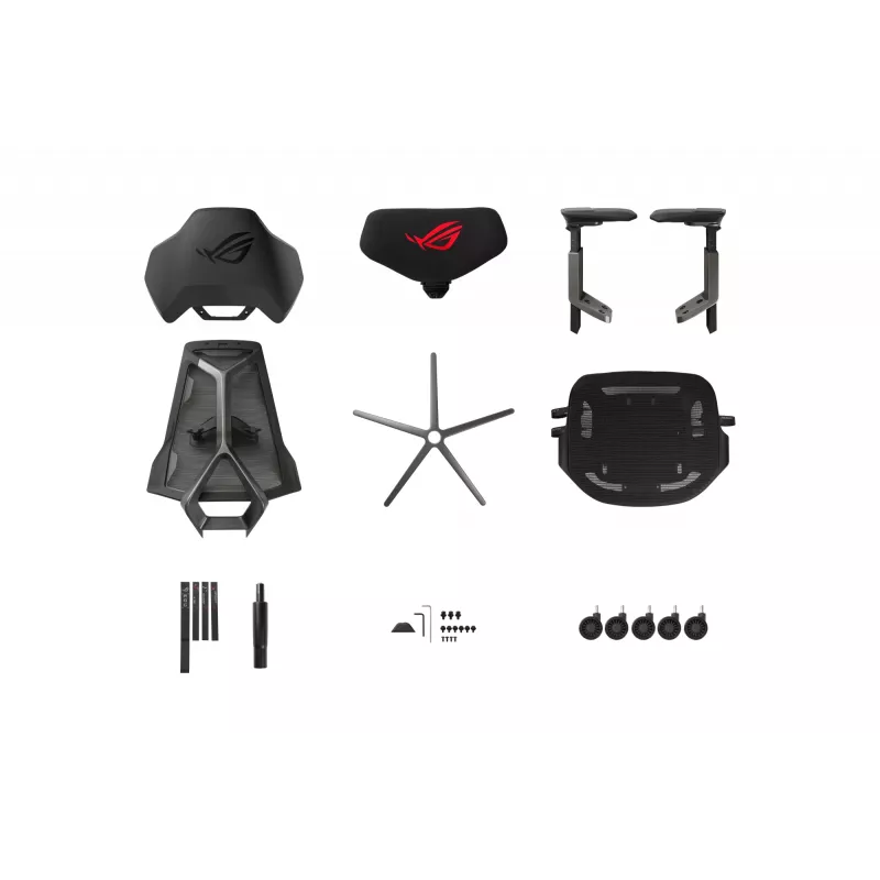 Mesh sēdeklis ASUS ROG Destrier Ergo Mesh atzveltne Melns 720mm 840mm 134cm