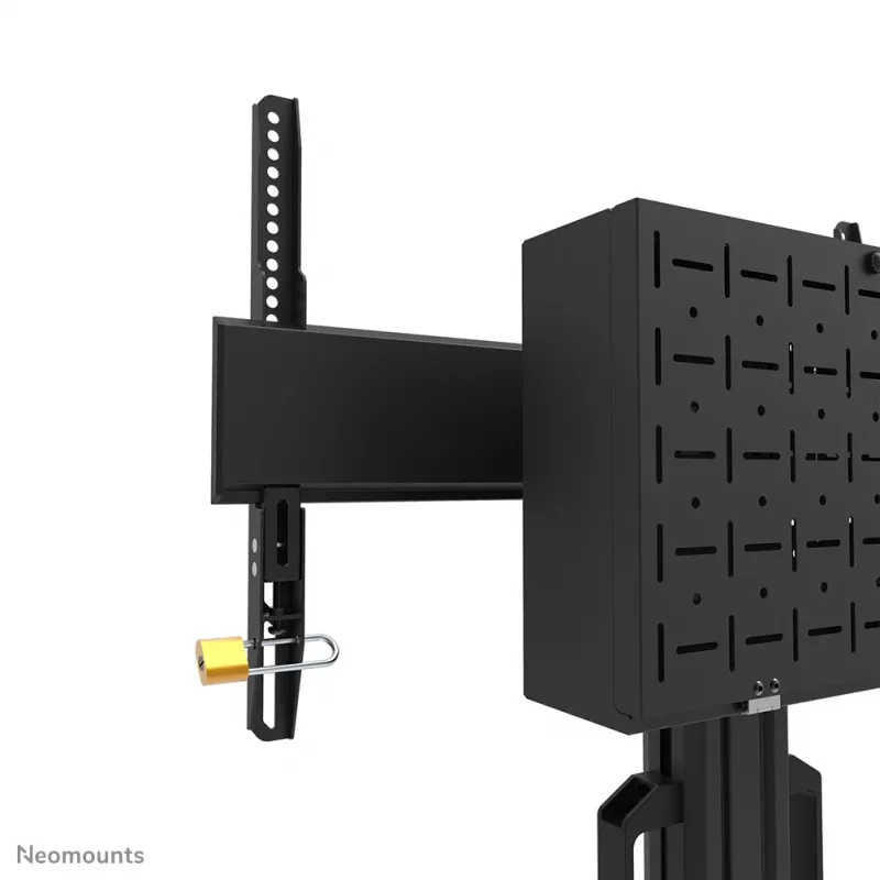 Neomounts FL50S-825BL1 TV ratiņi 37-75 collas - TÜV, melna, fiksēts grīdas statīvs, tērauds, 70 kg, 94 cm (37 collas), 190,5 cm (75 collas)