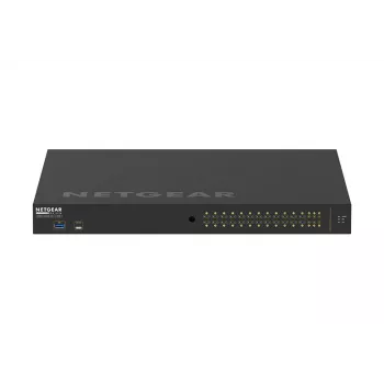 NETGEAR M4250-26G4XF-PoE+ Pārvaldāms L2/L3 Gigabitu Ethernet (10/100/1000) barošana pa Ethernet (PoE) 1U Melns