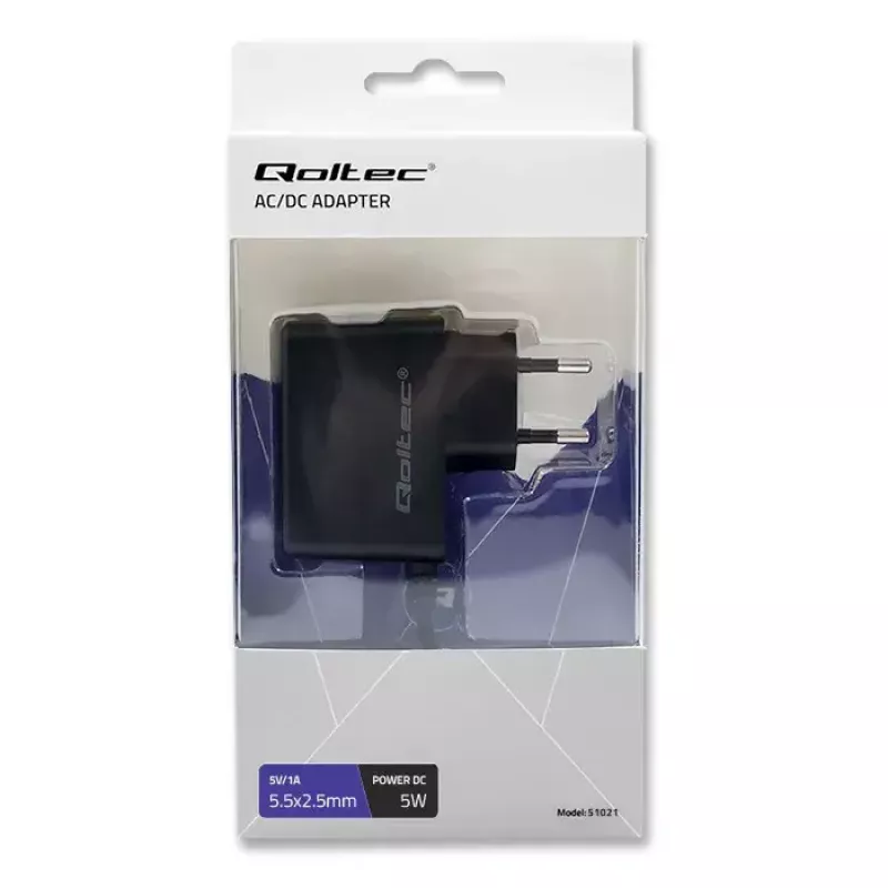 Strāvas adapteris Qoltec 51021 iekštelpām melns 220-240V 1,4 m kabelis