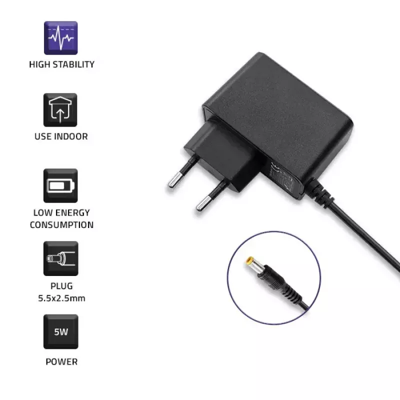 Strāvas adapteris Qoltec 51021 iekštelpām melns 220-240V 1,4 m kabelis