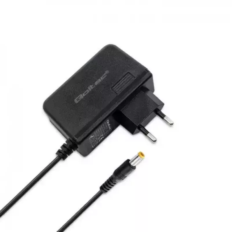 Iekštelpu strāvas adapteris Qoltec 51028 18 W melns 220–240 V