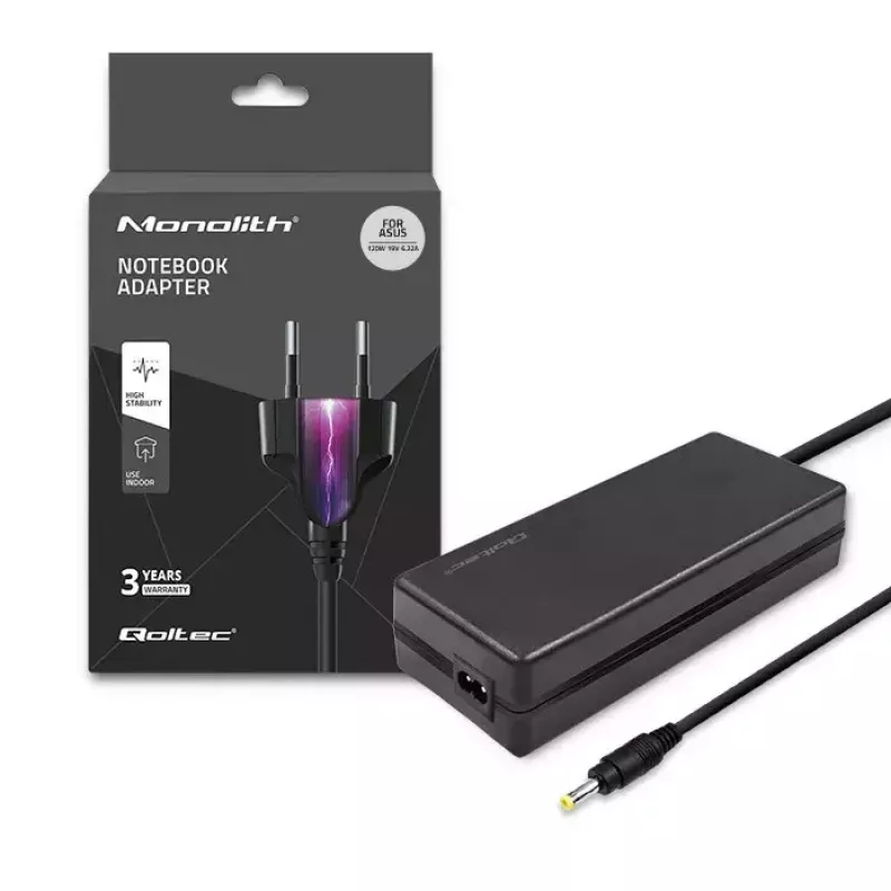 Barošanas adapteris Qoltec 51037 120 W Iekštelpām Melns Klēpjdatoriem