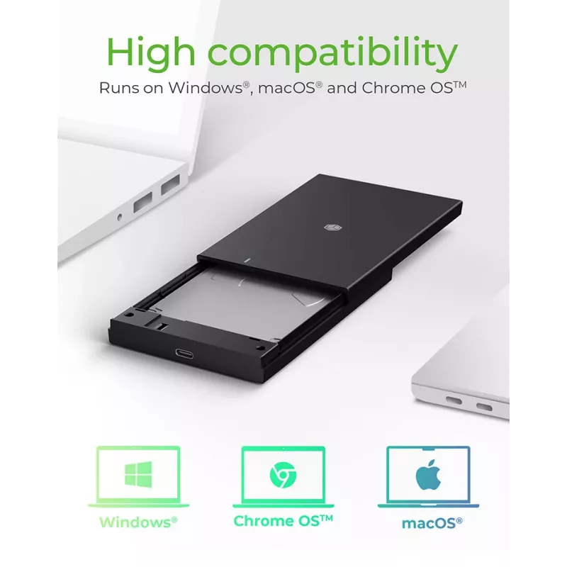 ICY BOX IB-200T-C3 SSD korpuss Melns 2,5 collas