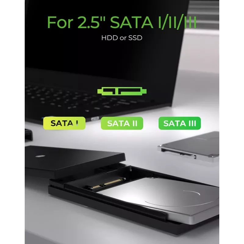 ICY BOX IB-200T-C3 SSD korpuss Melns 2,5 collas
