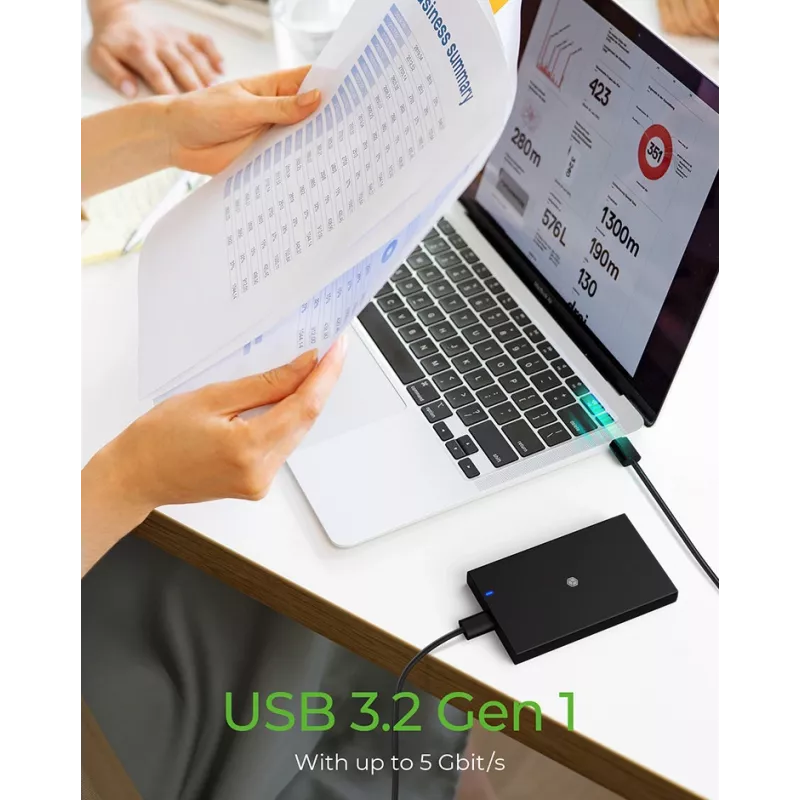 ICY BOX IB-200T-C3 SSD korpuss Melns 2,5 collas