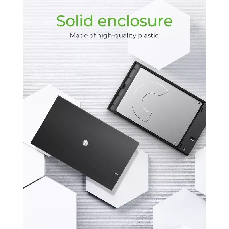 ICY BOX IB-200T-C3 SSD korpuss Melns 2,5 collas