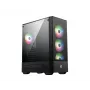 PC korpuss MSI MAG FORGE 112R Midi Tower Melns ar rūdītu stiklu, 3x120mm priekšējie ventilatori, ATX/Micro‑ATX/Mini‑ITX atbalsts