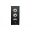 PC korpuss MSI MAG FORGE 112R Midi Tower Melns ar rūdītu stiklu, 3x120mm priekšējie ventilatori, ATX/Micro‑ATX/Mini‑ITX atbalsts