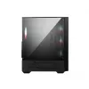 PC korpuss MSI MAG FORGE 112R Midi Tower Melns ar rūdītu stiklu, 3x120mm priekšējie ventilatori, ATX/Micro‑ATX/Mini‑ITX atbalsts