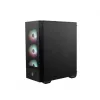 PC korpuss MSI MAG FORGE 112R Midi Tower Melns ar rūdītu stiklu, 3x120mm priekšējie ventilatori, ATX/Micro‑ATX/Mini‑ITX atbalsts