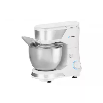 Statīva mikseris BLAUPUNKT SMM501 — 5 L nerūsējošā tērauda bļoda, 1000 W, noliecams galvas mehānisms, rotējoša vadība, balts