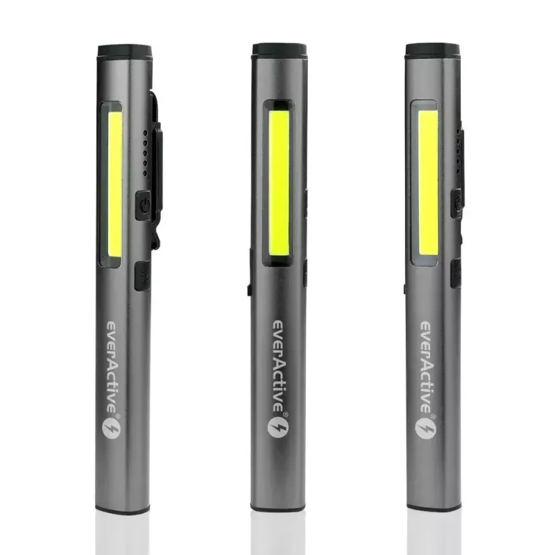 Uzlādējamā litija jonu baterija everActive PL-350R 3500mAh 3,7V lukturīšiem un pārnēsājamām ierīcēm, IP54, alumīnija korpuss