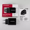 Axagon ACU-QS24 QUICK and SMART sienas lādētājs, 2x USB ports QC3.0/AFC/FCP + 5V-1.2A, 24W