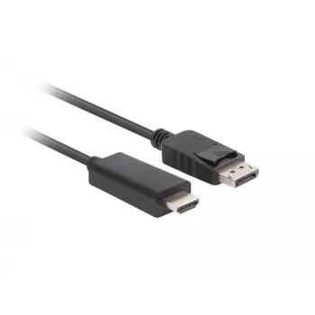 LANBERG kabelis Gender Changer DisplayPort HDMI Melns