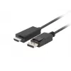 LANBERG kabelis Gender Changer DisplayPort HDMI Melns