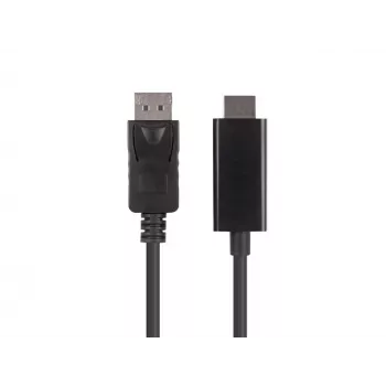 DisplayPort–HDMI kabelis LANBERG CA-DPHD-11CC-0050-BK, DisplayPort 1.1 (vīr.) uz HDMI (vīr.), 5 m, 1080p, 60 Hz