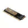 Axagon PCEM2-1U PCIe x16/x8/x4 - M.2 NVMe M-key pieslēgvietas adapteris 1U