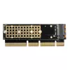 Axagon PCEM2-1U PCIe x16/x8/x4 - M.2 NVMe M-key pieslēgvietas adapteris 1U