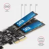 Axagon PCES-SA4M2 PCIe kontrolieris 2x iekšējais SATA 6G ports + M.2 B-key saskarnes kartes/adapteris M.2, SATA