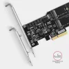 Axagon PCES-SA4M2 PCIe kontrolieris 2x iekšējais SATA 6G ports + M.2 B-key saskarnes kartes/adapteris M.2, SATA