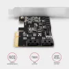 Axagon PCES-SA4X4 PCIe kontrolleris - 4x iekšējie SATA 6G porti, ASM1164, SP & LP