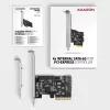 Axagon PCES-SA4X4 PCIe kontrolleris - 4x iekšējie SATA 6G porti, ASM1164, SP & LP