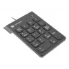 Ciparu Tastatūra NATEC GOBY 2 USB 18 Taustiņi Membrāna Melna — vadu USB, 18 taustiņi, 1,5 m kabelis, ABS korpuss