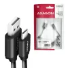 USB kabelis Axagon BUCM-AM10TB USB 2.0 0.6m USB C USB A Melns