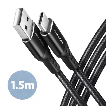 USB kabelis Axagon BUCM-AM15AB USB 2.0 1,5 m USB A USB C Melns