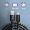 USB kabelis Axagon BUCM-AM15AB USB 2.0 1,5 m USB A USB C Melns