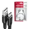 USB kabelis Axagon BUCM-AM20AB 2m USB A USB C Melns