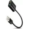 Ārējais USB audio adapteris AXAGON ADA-12 ar 1x 3,5 mm ligzdu austiņām un mikrofonam