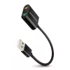 Ārējais USB audio adapteris AXAGON ADA-12 ar 1x 3,5 mm ligzdu austiņām un mikrofonam