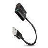 Ārējais USB audio adapteris AXAGON ADA-12 ar 1x 3,5 mm ligzdu austiņām un mikrofonam