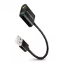 Ārējais USB audio adapteris AXAGON ADA-12 ar 1x 3,5 mm ligzdu austiņām un mikrofonam