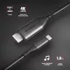 Axagon RVC-HI2MC USB-C -> HDMI 2.0a kabelis 1,8 m, 4K/60Hz HDR10