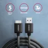 Axagon BUMM3-AM10AB SPEED Micro-B USB <> USB-A 3.2 Gen 1 kabelis 1 m