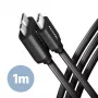 USB kabelis Axagon BUMM3-CM10AB Micro-USB B uz USB C 1m Melns
