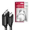 USB kabelis Axagon BUMM3-CM10AB Micro-USB B uz USB C 1m Melns