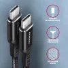 USB kabelis Axagon BUCM-CM20AB 2m USB C Melns
