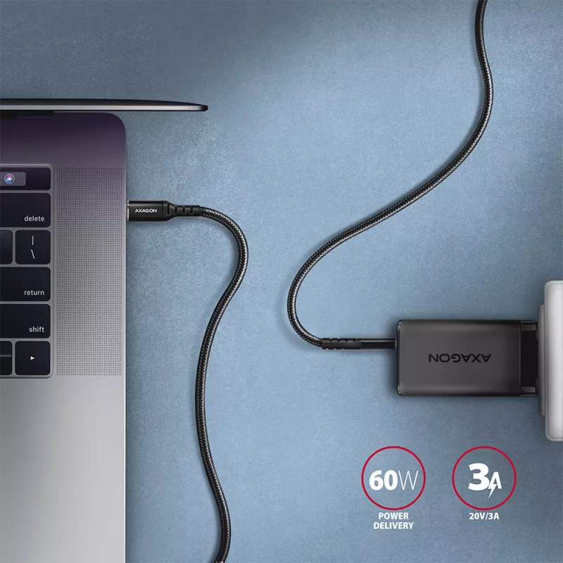 USB kabelis Axagon BUCM-CM30AB USB 2.0 3 m USB C Melns