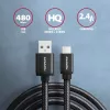Axagon BUMM-AM15AB USB kabelis USB 2.0 1.5 m Micro-USB B USB A Melns