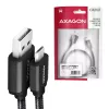 Axagon BUMM-AM15AB USB kabelis USB 2.0 1.5 m Micro-USB B USB A Melns