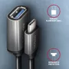 Axagon RUCM-AFAC kabeļa adapteris USB-C (V) -> USB-A (S), 20cm, USB 3.2 Gen 1, 3A, ALU
