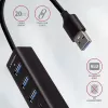 Axagon HMA-CR3A Metāla USB 3.2 Gen 1 vairāku portu centrmezgls ar trim USB portiem un karšu lasītāju