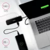 Axagon HMC-6H4A USB 3.2 Gen 1 centrmezgls, 4x USB-A, HDMI 4k/30Hz, PD 100W, 20cm USB-C kabelis