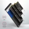 Axagon EEM2-SB2 ārējā USB-C 3.2 Gen 2 metāla kaste M.2 NVMe un SATA SSD diskiem. Bezskrūvju