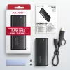 Axagon EEM2-SB2 ārējā USB-C 3.2 Gen 2 metāla kaste M.2 NVMe un SATA SSD diskiem. Bezskrūvju