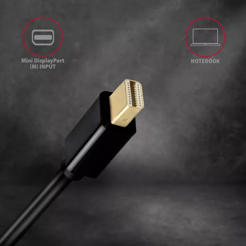 Axagon RVDM-HI14C2 Mini DisplayPort uz HDMI adaptera kabelis 4K 30Hz 1,8m